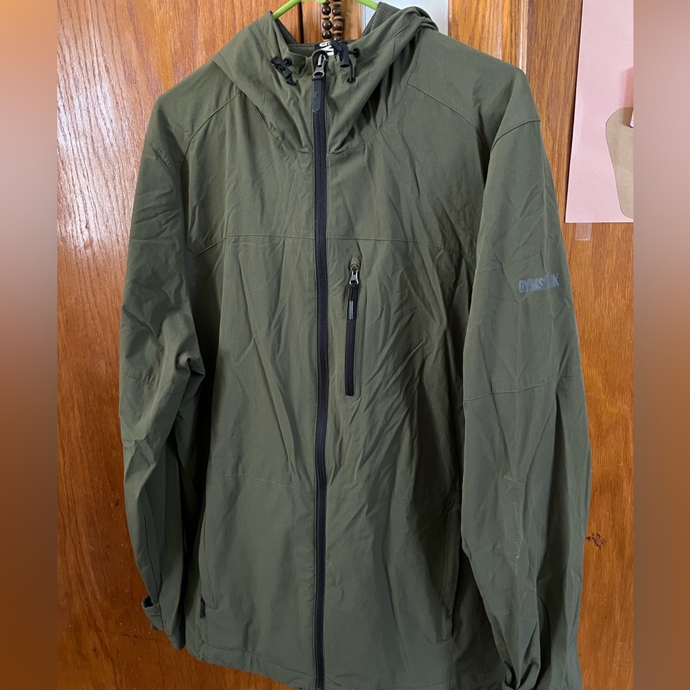 Gymshark Windcheater - Dark Green (L)